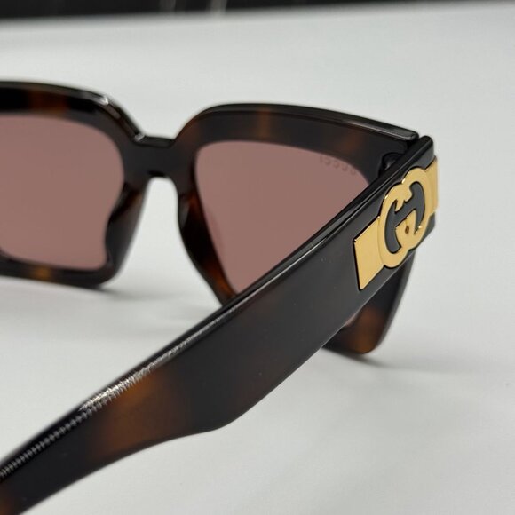 NEW GG1689S 002 GUCCI SUNGLASSES HAVANA WOMEN EYEWEAR GUCCI - Picture 11 of 16